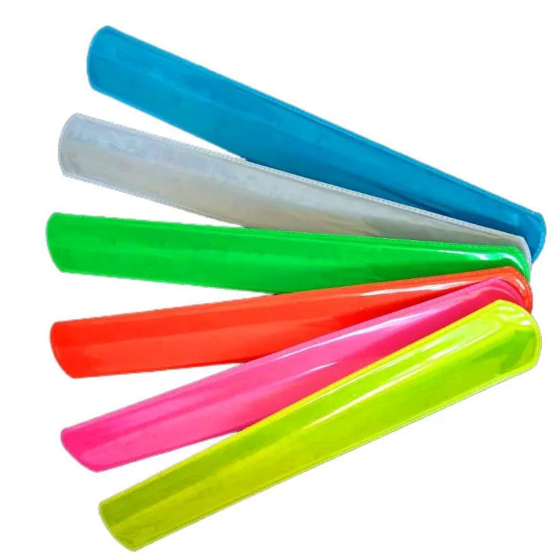 1pcs 40x3cm Running Fishing Cycling Reflective Strips Bike Safety Night Warning Bicycle Bind Pants Leg Wrist Strap Reflective Tape