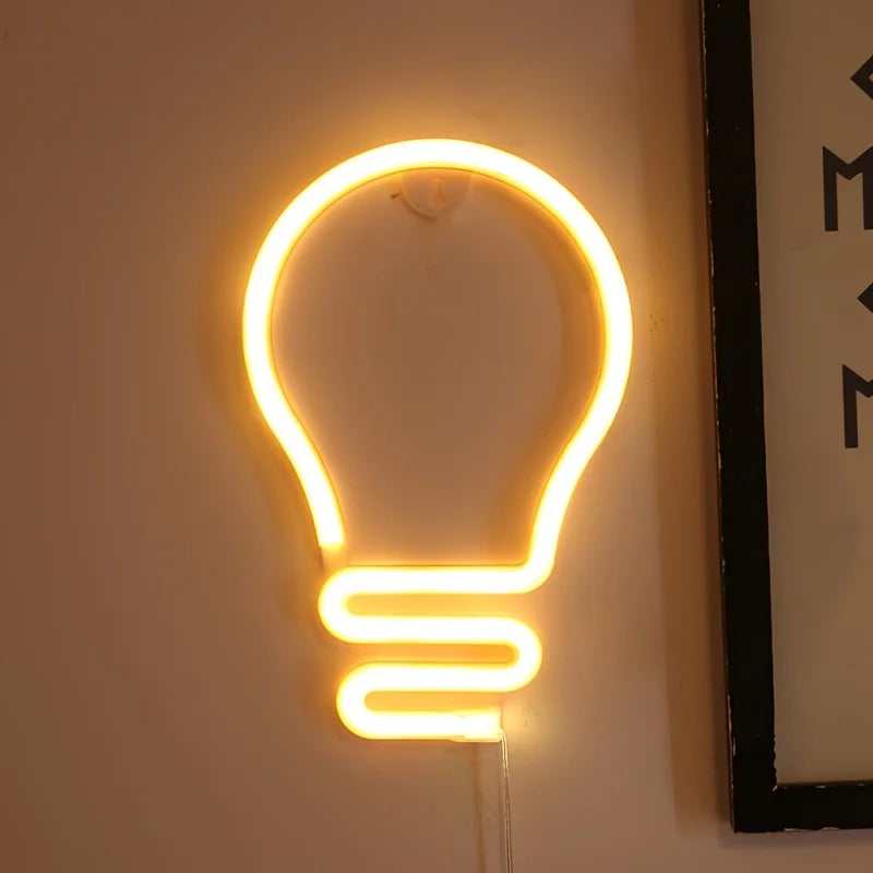 1 Piece, Decorative Neon Light for Modern Art Ambiance, Holiday Party Christmas Wall Decoration, Wedding Scene Graduation Gift, USB or Battery Powered (Battery Not Included)