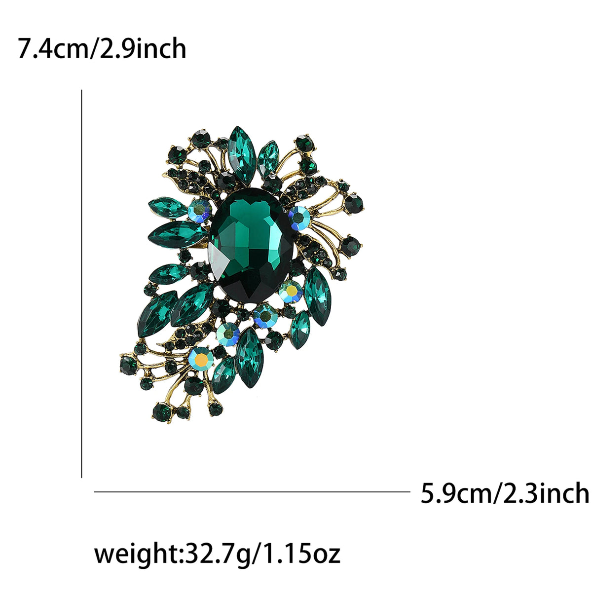 Beaut&Berry Luxury Crystal Glass Brooches for Women Rhinestone Flower Pins Friends Party Gifts Banquet Jewellery Accessories