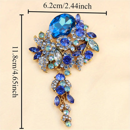 Baroque Luxury Tassel Flower Design Men's Women's Brooch Pin，Jewelry Accessories Wedding Holiday Party Couple Surprise Gift
