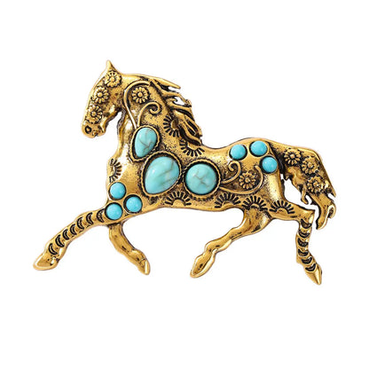 SKEDS Zodiac Horse Year Series Brooch High-End Luxury Chinese Style 2026 Birth Year Accessory Exquisite Animal Pin Gift