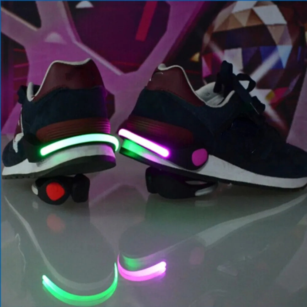 Outdoor Running Light LED Luminous Shoe Clip Light Night Safety Warning Bright Flash Light Sport Bicycle Bike Shoe ClipLight
