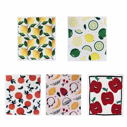 Swedish Dishcloths for Kitchen, Reusable Compostable Kitchen Cloth Cellulose Sponge Swedish Dish Cloths, reusable paper towels w