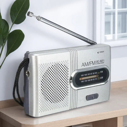 Portable Rechargeable Mini FM Radio Player Multi-function Plug-in Card Compact Design for Travel