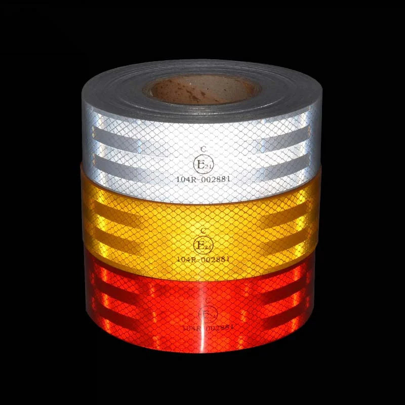 5cm 104R High Intensity Reflective Conspicuity Warning Tape For Bike Truck Boats Trailer Self-Adhesive Waterproof Safety Tape