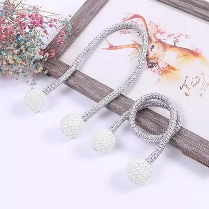2pcs magnetic curtain tiebacks, a pair set, French-style mutual attraction premium gathering ropes, no drilling required.