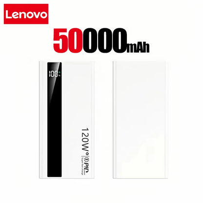 Lenovo 200000mAh Powerbank 120W Super Fast Charging Portable Battery Charger Ultra Capacity LED Digital Display For IPhone