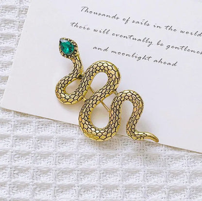 Clearance Price Snake Shape Brooches for Women Men Rhinestone Crystal Lapel Pin Clearance Sale