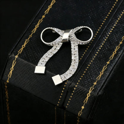 Baroque Luxury Beautiful Bow Design Brooch for Men and Women, Jewelry Accessories, Wedding Holiday Party Couple's Surprise Gift