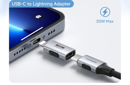 Hagibis USB C To Lightning Adapter Male to Female Charging Converter Date Transfer for iPhone 13/14 Pro Max AirPods 1 EarPods