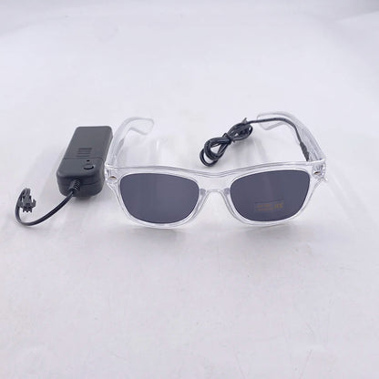 Light Up Led Glasses Neon Party Luminous Glasses EL Wire Glowing Sunglasses Novelty Gift for Adult Glow Bright Light Supplies