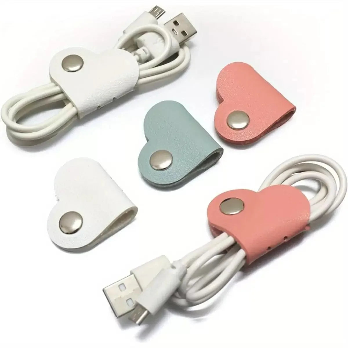 2 Pcs Charge Cable Protectors Travel Data Cord Clip Decoration Earphone Charging Cables Storage Buckle Cable Organizer