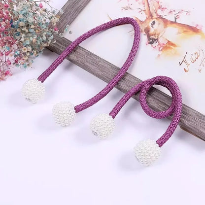 2pcs magnetic curtain tiebacks, a pair set, French-style mutual attraction premium gathering ropes, no drilling required.