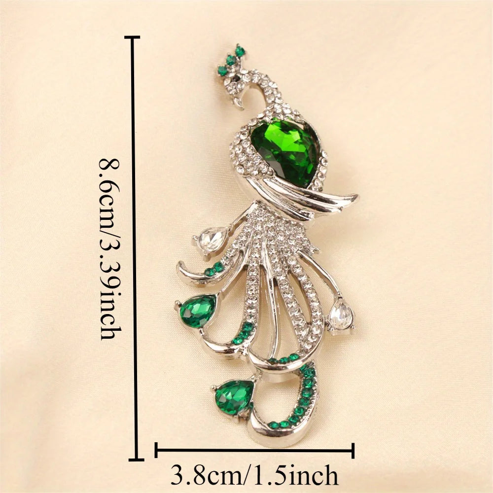 Baroque Luxury Peacock Phoenix Animal Design Men's Women's Brooch Pins，Jewelry AccessoriesWeddingHolidayPartyCoupleSurprise Gift