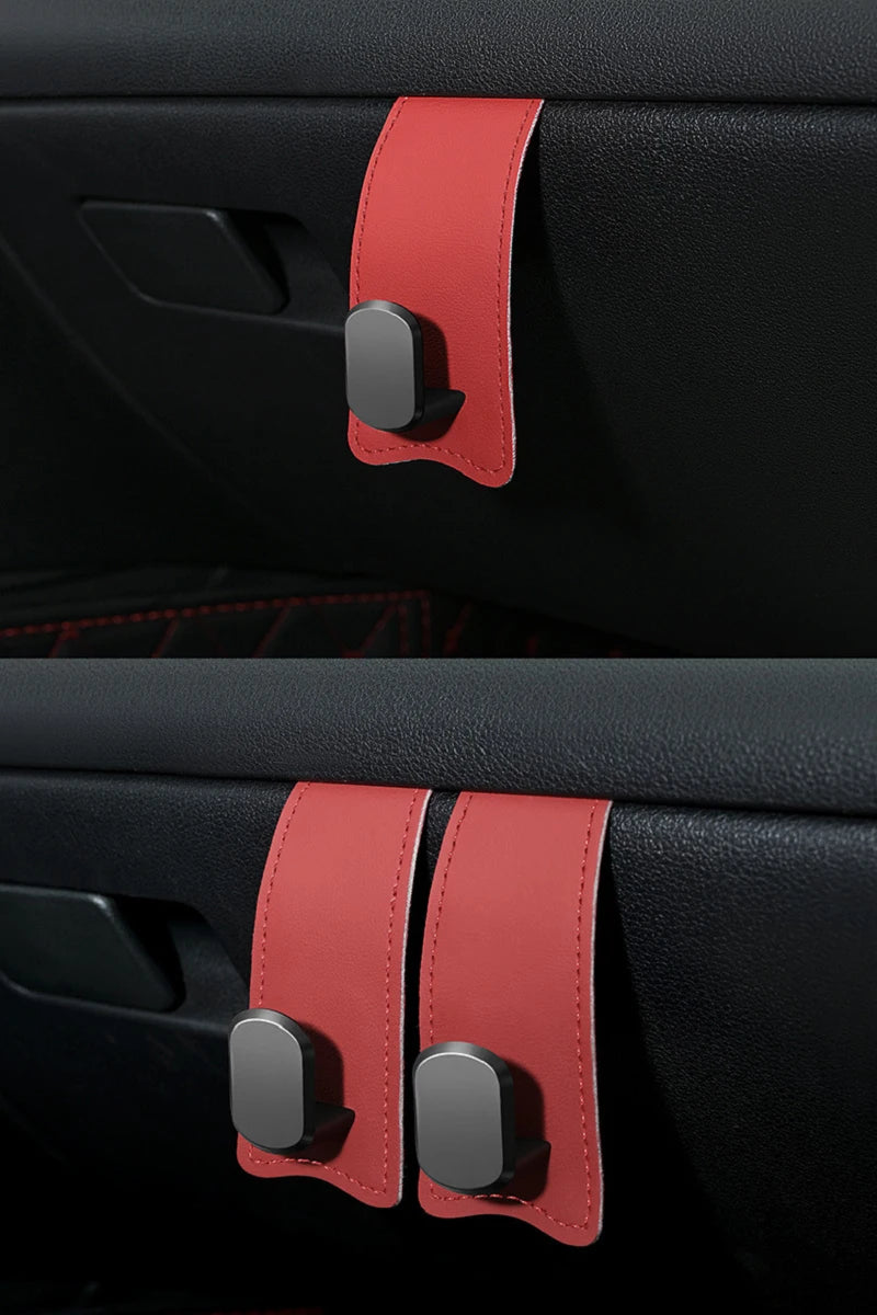 RazorRide Universal Car Passenger Glove Box Hooks Aluminum Alloy Hanging Hook Purse Bag Hat Hanger Holder Auto Interior Storage