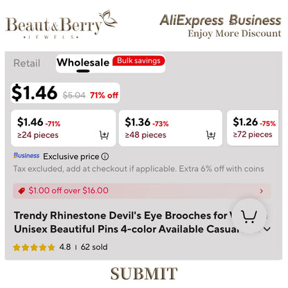 Beaut&Berry Ear of Wheat Brooches for Women Rhinestone Blue and Yellow Plant Pins 5-Color Unisex Casual Accessories Gifts