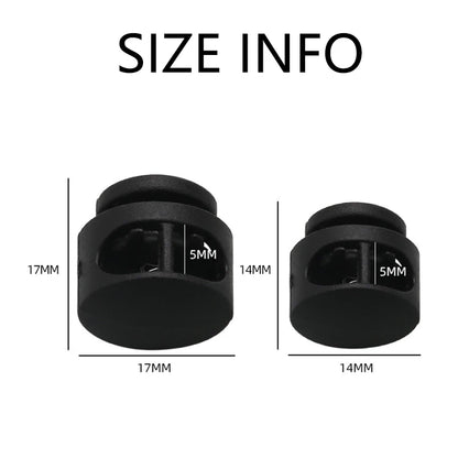 4pcs Plastic Spring Cord Lock Stopper Rope Clamp Toggle Clip For Laces Buckle Backpack Sportswear Shoelace Paracord Lanyard