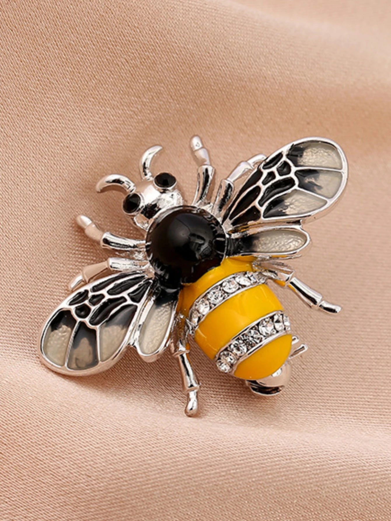 1 piece of women's European and American trendy little bee pearl brooch for fashionable dressing, banquet, party, holiday gift