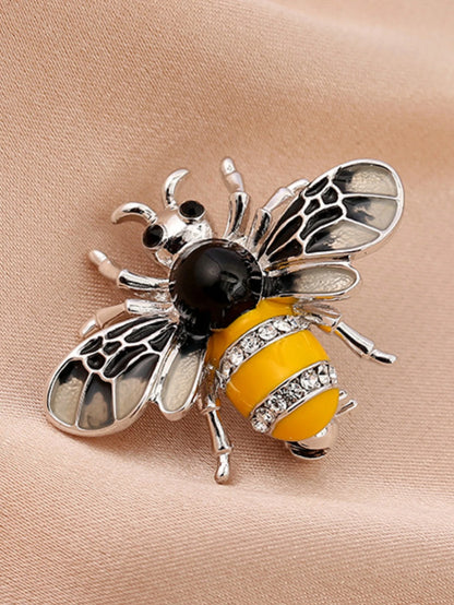 1 piece of women's European and American trendy little bee pearl brooch for fashionable dressing, banquet, party, holiday gift