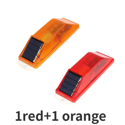 2pcs Warning LED Lamp Solar Warning Lamp Solar Strobe Lamp  Chip Control Bridge Night Driving Safety Light Traffic Caution Light