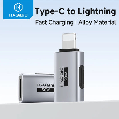 Hagibis USB C To Lightning Adapter Male to Female Charging Converter Date Transfer for iPhone 13/14 Pro Max AirPods 1 EarPods