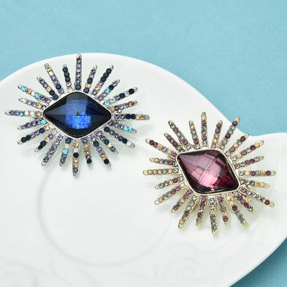 Wuli&baby Sparkling Eye Brooches For Women Unisex 2-color Crystal Beautiful Geometric Party Office Brooch Pins Gifts