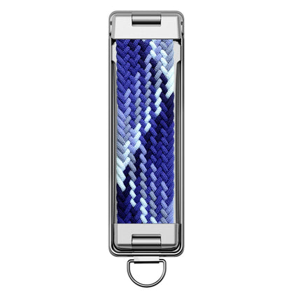 Foldable Sticky Back Phone Stand with Rainbow Strap Breathable Design and Lanyard Hole Multi Functional Portable Holder
