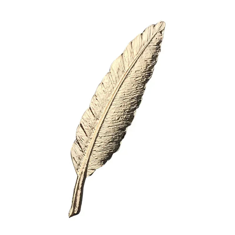 i-Remiel Gold Color Zinc Alloy Men's Leaf Brooches Accessories for Women