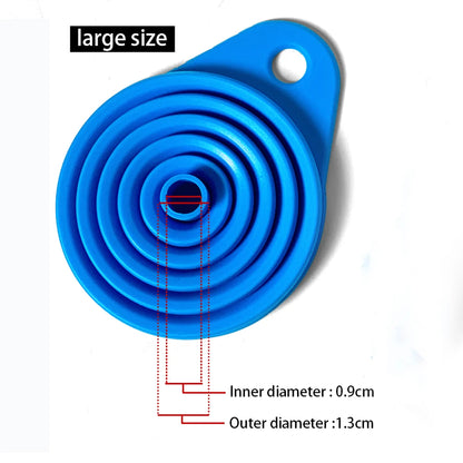 2Pcs Foldable Car Engine Funnel Silicone Liquid Funnel Washer Engine Oil Petrol Change Tools for Motorcycle Car Acesssories