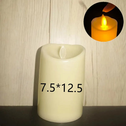 Wholesale LED Flameless Candles Flickering Light for Christmas Wedding Birthday Party Decor, 1–10PCS Battery Operated Candle
