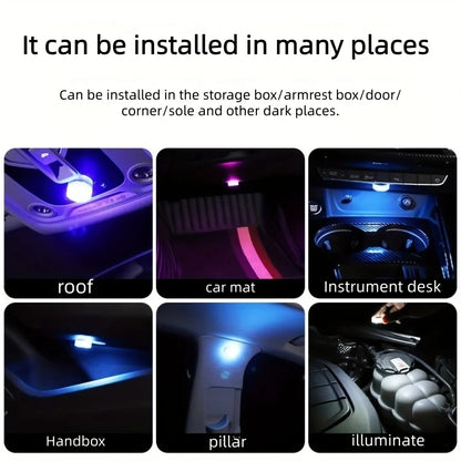 2Pcs Motion Sensor LED Indoor Ambient Lights - Touch Activated Battery-Free for Reading & Storage Box Lighting
