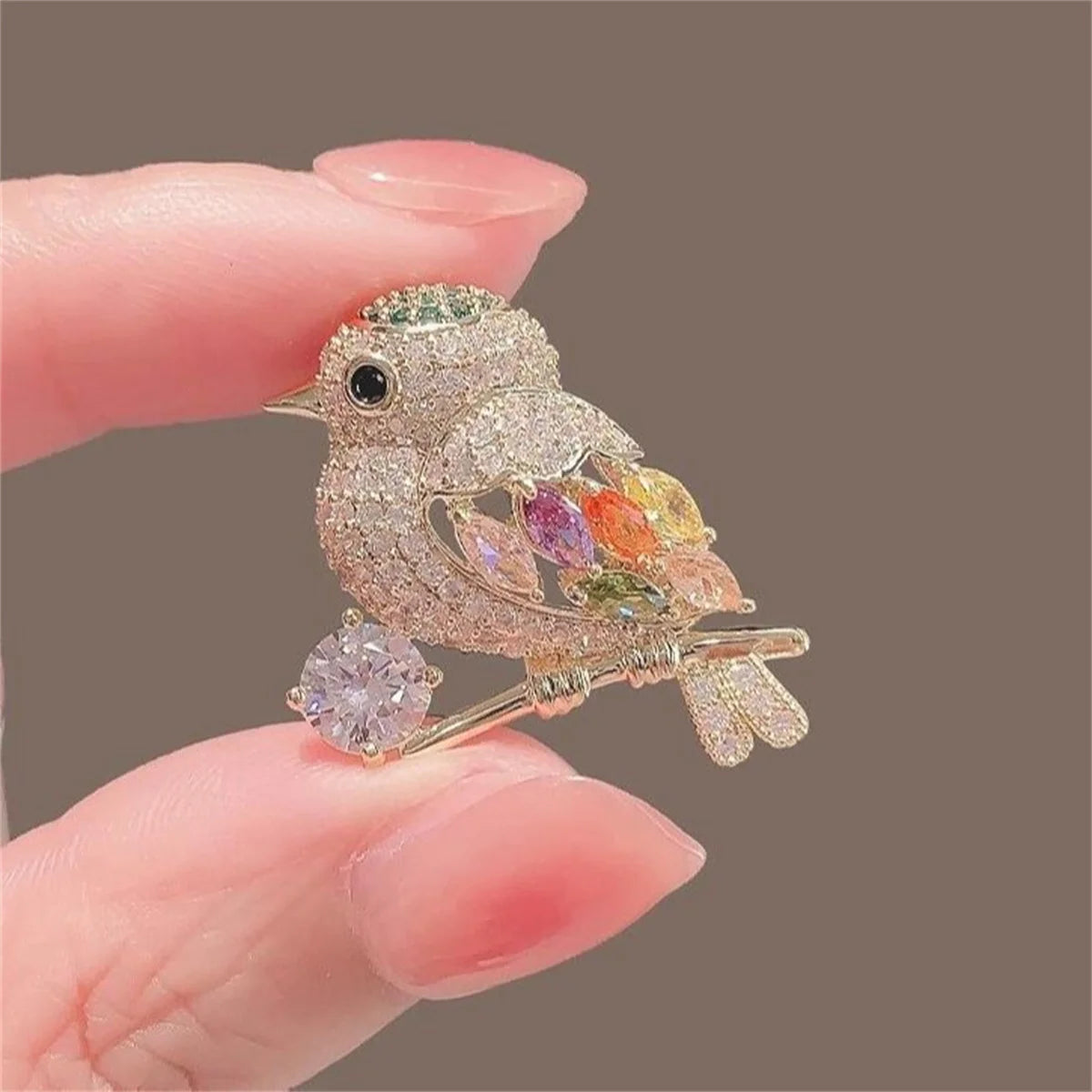 Luxury Bird Brooch, Korean Style Personalized Exquisite Chest Flower, Clothing Backpack Jewelry Accessories, Party Birthday Gift