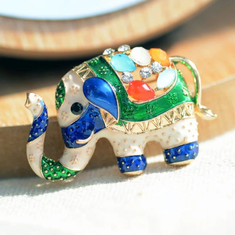 Exquisite and Elegant Elephant Animal Design Men's and Women's Brooch Pins，JewelryAccessories，Wedding Holiday Party Couple Gifts