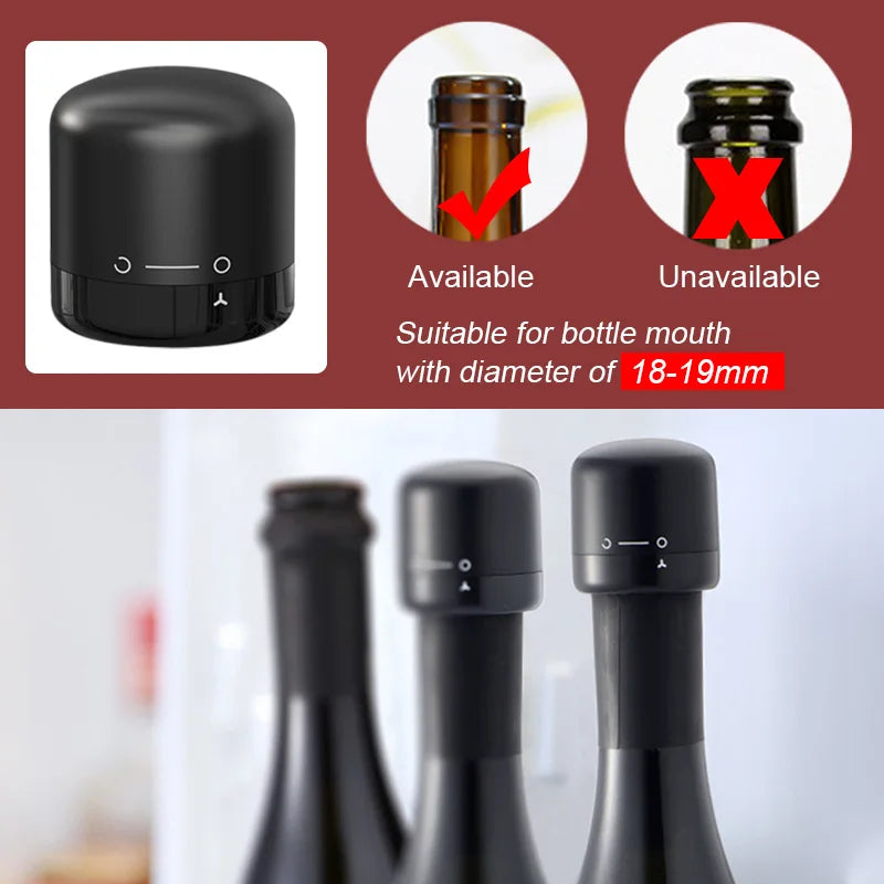 Vacuum Sealed Wine Bottle Plug Champagne Stopper Leak-Proof And Fresh Bottle Cap Wine Corks Bar Accessories Supplies