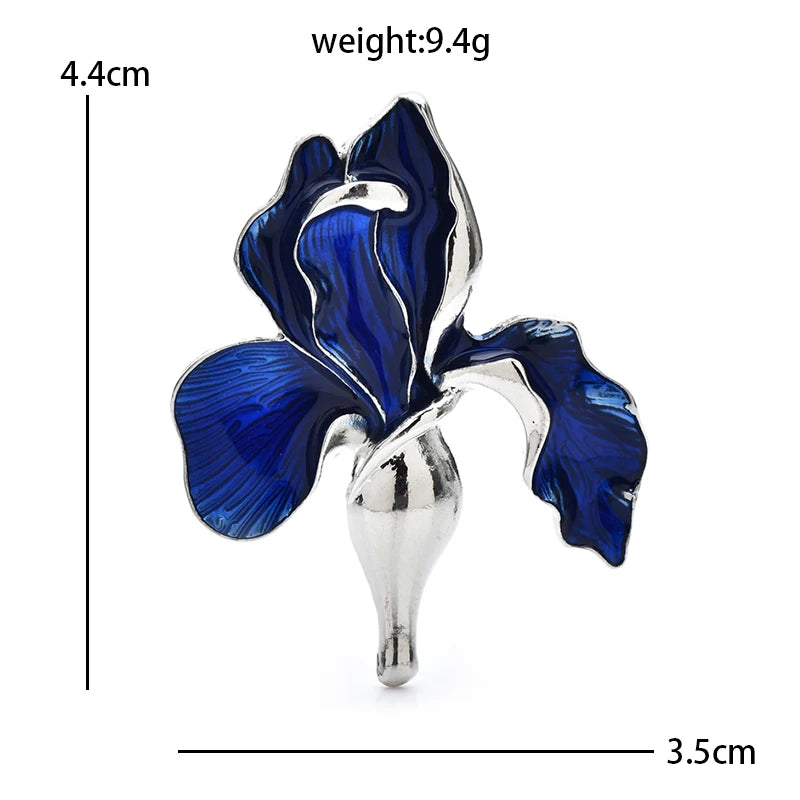 Wuli&baby Elegant Enamel Orchid Flower Brooches For Women Unisex 3-color Beautiful Plants Office Party Clothes Brooch Pins Gifts