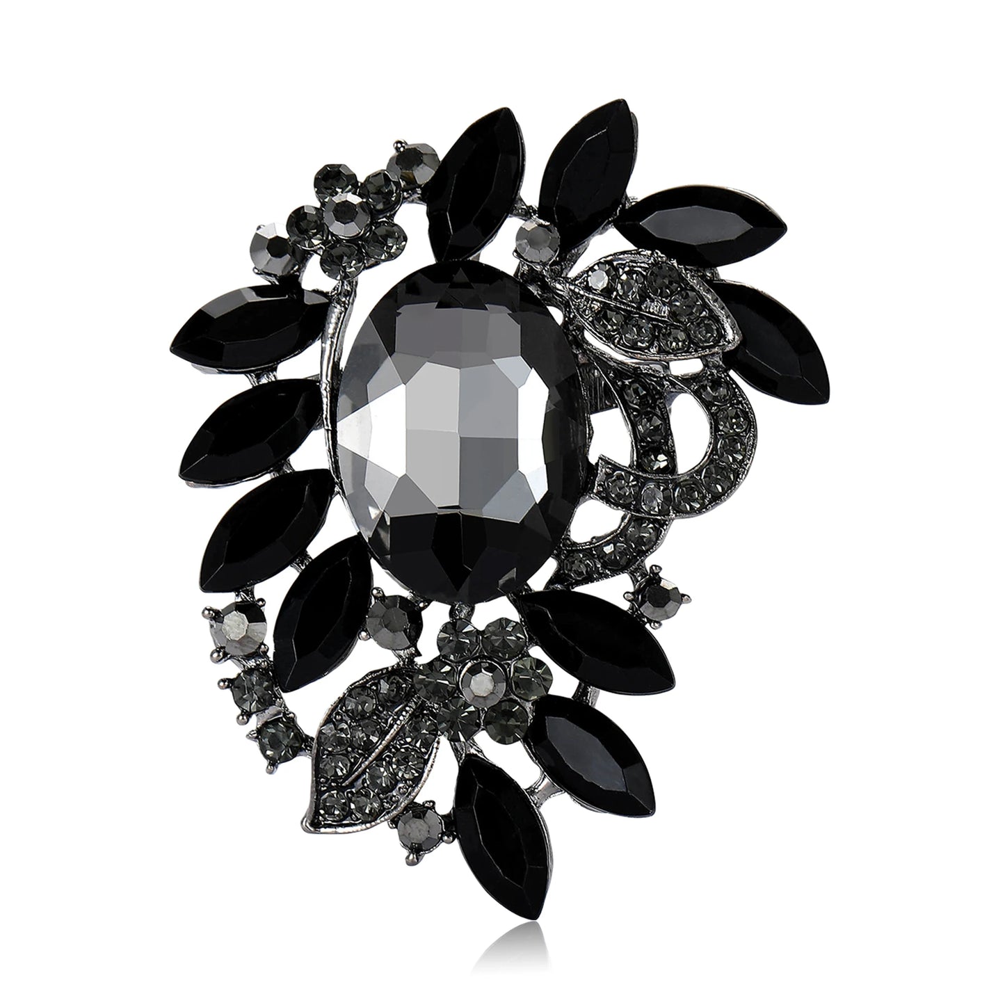 Beaut&Berry Luxury Crystal Glass Brooches for Women Rhinestone Pins Friends Party Gifts Banquet Jewellery Accessories