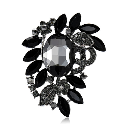 Beaut&Berry Luxury Crystal Glass Brooches for Women Rhinestone Pins Friends Party Gifts Banquet Jewellery Accessories