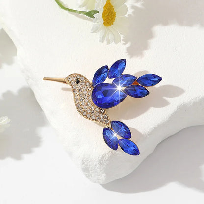New Shiny Rhinestone Crystal Parrot Dove Bird Brooch Vintage Animal Badge Lapel Pin Suit Coat Dress Party Jewelry Gifts