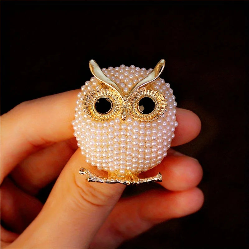 Baroque Luxury Beautiful Owl Animal Design Brooch for Men and Women, Jewelry Accessories, Wedding Holiday Party Gift