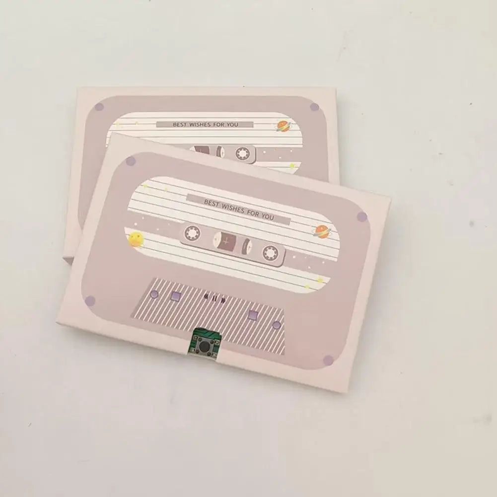 Voice Recordable Greeting Card 60 Seconds Recording Time Message Recorder Cassette Recording Voice Tape Greeting Card