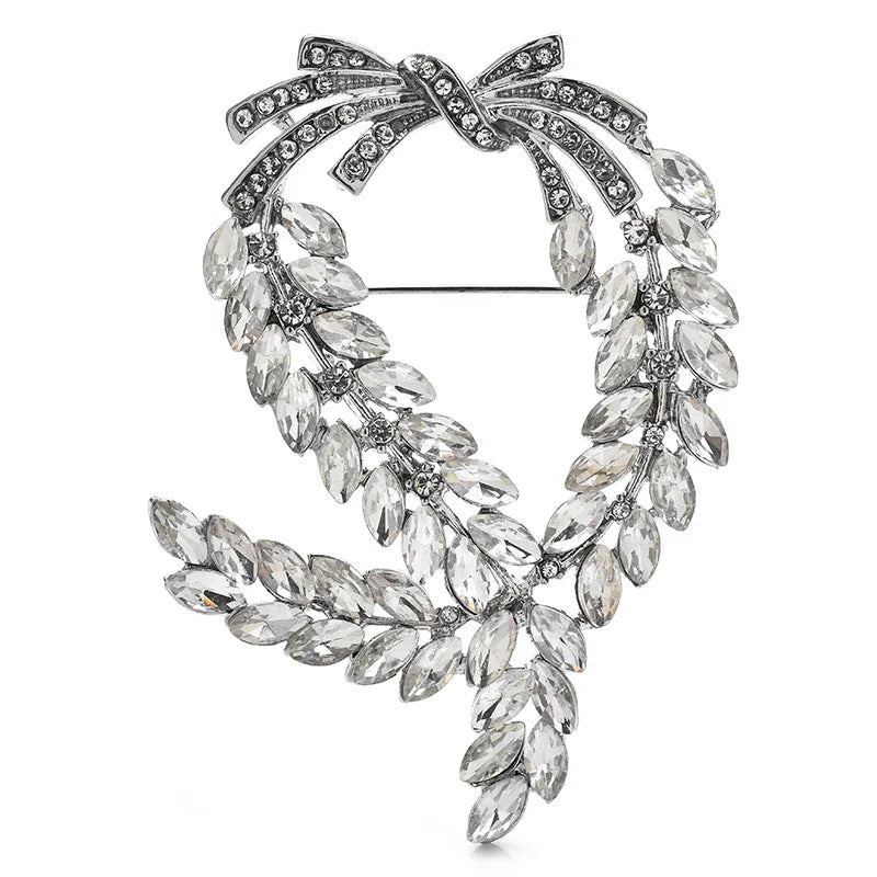 Wuli&baby 2 Colors Sparkling Wheat Women Brooch Pins Fashion Accessory For Suit and Dress Peace Jewelry Symbol