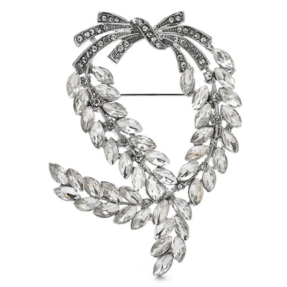 Wuli&baby 2 Colors Sparkling Wheat Women Brooch Pins Fashion Accessory For Suit and Dress Peace Jewelry Symbol