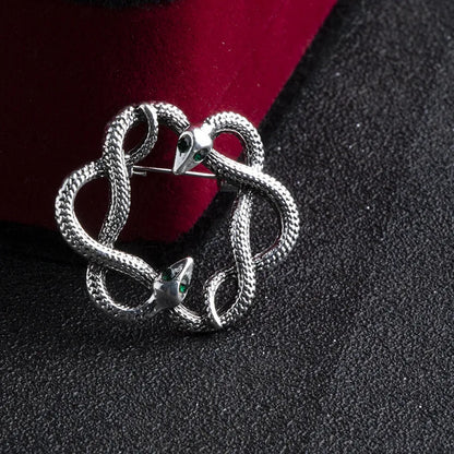 SKEDS Women Men Fashion Exquisite Colorful Rhinestone Snake Brooch Pin Elegant Lady Crystal Shining Animal Badges Corsages