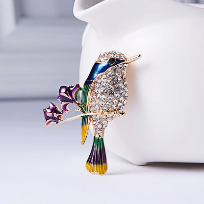 Lovely Birds Butterfly Bee Brooch For Women Pearl Rhinestone Trendy Animal Jewelry Coat Dress Lapel Pins Wedding Party Gifts