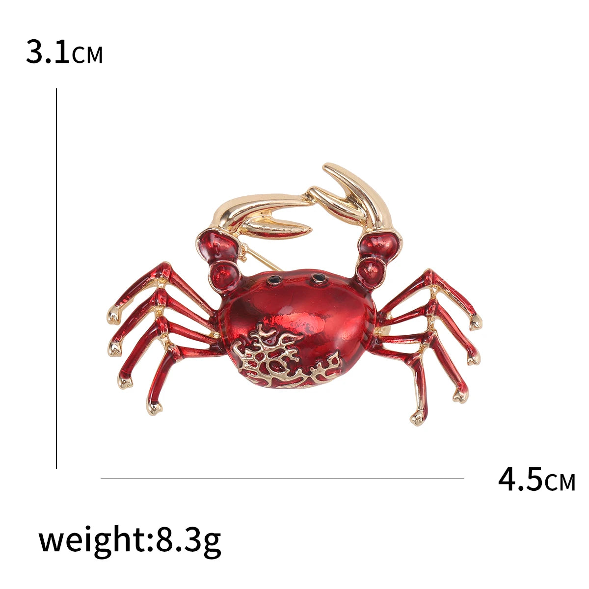 Enamel Rhinestone Crab Brooches For Women Unisex Animal Pins Multi-color Available Casual Party Accessories Gifts