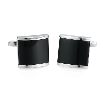 Men's French shirt cufflinks copper material square black zircon cufflinks fashion clothing accessories wholesale