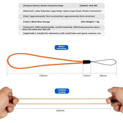 Elastic Short Hanging Rope, Bicycle Code Table Protection Rope, Navigation Device Protection Cover, USB Anti Loss Hanging Rope
