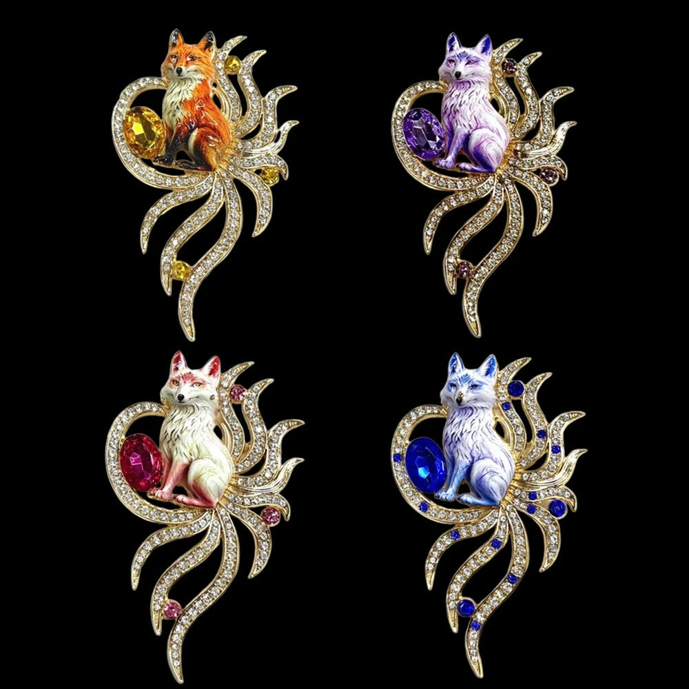 Baroque Luxury Fox Animal-Themed Brooches for Men and Women, Jewelry, Fashion Accessories, and Party Gifts