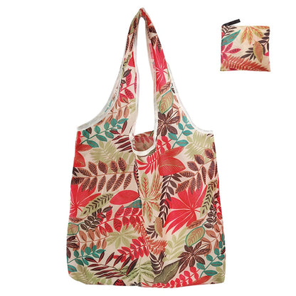 Shopping Bags Fashion Portable Various Prints and Large Capacity Convenient Nylon Easy to Fold Package Travel Essential