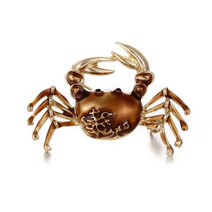 SKEDS Fashion Cute Fish Crystal Enamel Brooch Pin For Women Men Trendy Sea Animal Vintage Brooches Badges Clothes Jewerly Gift
